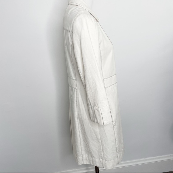 Anthropologie Burning Torch Hand Beaded Embellished Ivory Cotton Jacket Coat - Picture 4 of 13